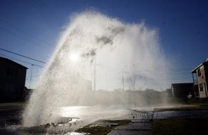 a broken water main spraying 15 feet in the air is no problem for our experienced techs